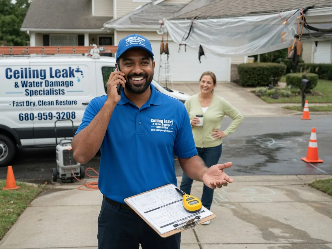 Ceiling Leak Cleanup Roann, IN FAQs